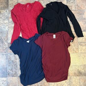 Bundle of size small maternity shirts